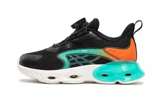 Детские кроссовки PS Low-top Черные Зеленые Оранжевые Xtep, черный/зеленый/оранжевый