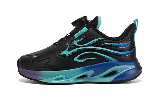 Детские кроссовки PS Low-top черные/зеленые Aurora Xtep, зеленый