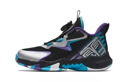 Детские кроссовки PS Mid-top черные/фиолетовые/синие Anta Kids