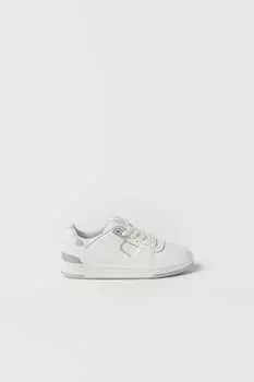 Детские кроссовки с деталями ZARA, белый