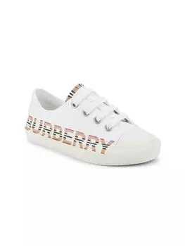 Детские кроссовки с логотипом Burberry, белый