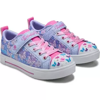 Детские кроссовки с мерцанием и омбре Skechers Twinkle Sparks Ombre Flutter для малышей/подростков, lavender/butterfly