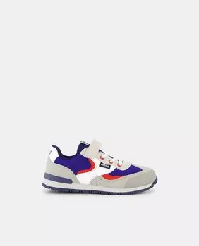 Детские кроссовки с низким верхом, застежкой-липучкой и эластичными шнурками Mustang, синий