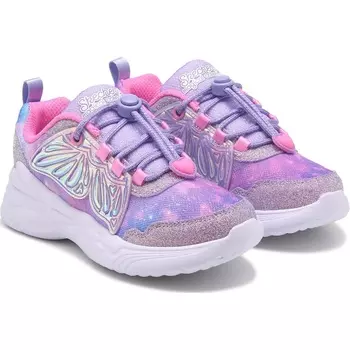 Детские кроссовки с подсветкой Skechers Wing Brites для маленьких и больших детей, pink/purple