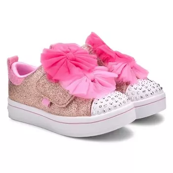 Детские кроссовки с подсветкой Twinkle Sparks для малышей/маленьких детей Skechers, rose gold/pink
