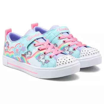 Детские кроссовки с подсветкой Twinkle Sparks от Skechers для малышей, turquoise multi
