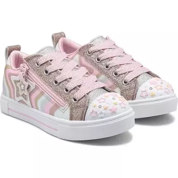 Детские кроссовки с подсветкой Twinkle Sparks от Skechers для малышей и маленьких детей, metallic multi