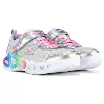 Детские кроссовки с подсветкой в виде сердечек Little/Big Kid Skechers, мультиколор