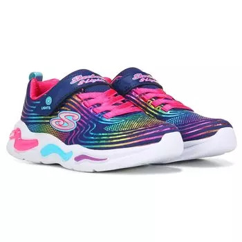 Детские кроссовки с подсветкой волнистыми лучами Little/Big Kid Skechers, мультиколор