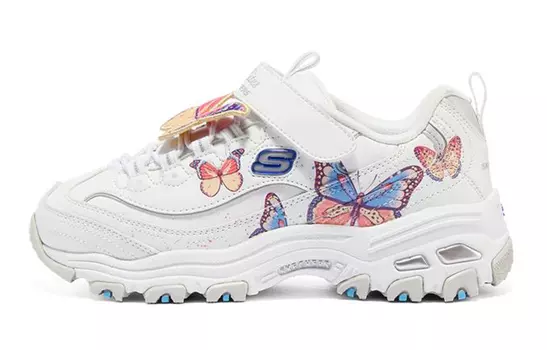 Детские кроссовки серии D"LITES GS Low-top белого/королевского синего цвета Skechers