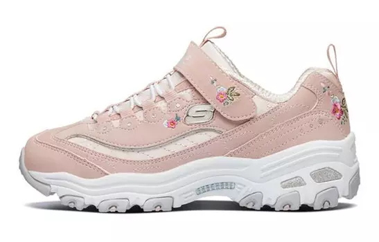 Детские кроссовки серии D"LITES GS Low-top розового/серебристого цвета Skechers