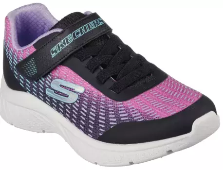 Детские кроссовки Skechers "MICROSPEC PLUS", повседневная обувь, обувь на липучке, кроссовки-слипоны с цветовым градиентом Skechers Kids, черный