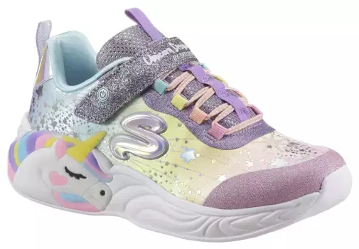 Детские кроссовки Skechers "UNICORN DREAMS", с функцией мигания, повседневная обувь, полуботинки, туфли на шнуровке Skechers Kids, цвет Pastell-Multi