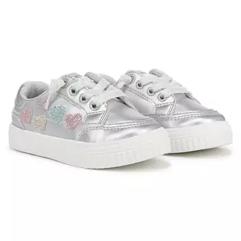 Детские кроссовки-слипоны aurora-t для малышей Blowfish Malibu, silver faux leather/glitter