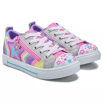 Детские кроссовки со светящейся подошвой Twinkle Sparks Little/Big Kid от Skechers, pink/multi