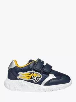 Детские кроссовки sprintye с низким вырезом Geox, цвет Navy/Dark Yellow