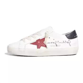 Детские кроссовки Superstar на шнуровке Golden Goose, черный/белый/красный