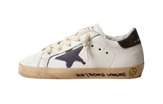 Детские кроссовки Superstar на шнуровке Golden Goose