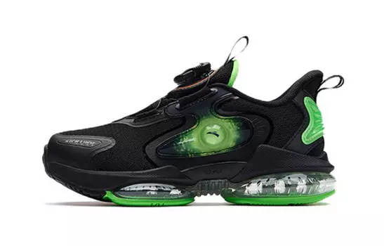 Детские кроссовки UFO 4.0 PS Low-top черные/зеленые Anta Kids