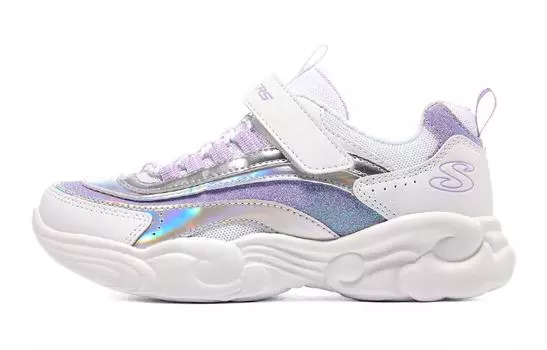 Детские кроссовки Unicorn Storm GS Low-top Белые/фиолетовые Skechers