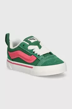 Детские кроссовки Vans Knu Skool Elastic Lace, зеленый