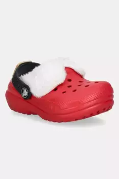 Детские кроксы CLASSIC LINED SANTA CLOG Crocs, красный