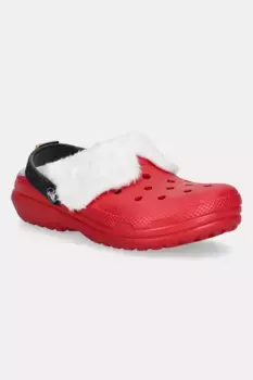 Детские кроксы CLASSIC LINED SANTA CLOG Crocs, красный