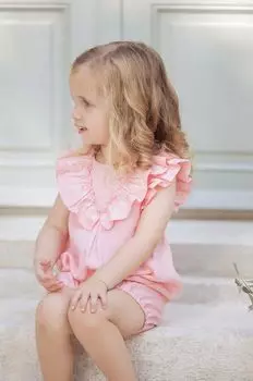 Детские льняные рамперы Tartine et Chocolat TARTINE ET CHOCOLAT, оранжевый