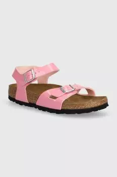 Детские лакированные сандалии Rio Kids Birkenstock, розовый