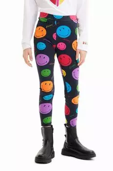 Детские леггинсы Desigual x Smiley, черный