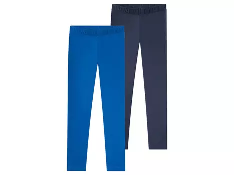 Детские леггинсы для девочек Peperts!, 2 шт., с удобной резинкой на поясе, синий/темно-синий