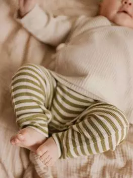 Детские леггинсы из органического хлопка в рубчик Claude & Co, цвет Stripe