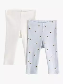Детские леггинсы с принтом шмеля Lindex, цвет Dusty Blue/White