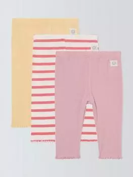 Детские леггинсы в рубчик John Lewis, розовый