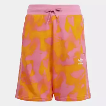 Детские летние шорты с принтом Adidas Originals, оранжевый