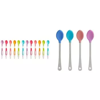 Детские ложки Munchkin® Soft Tip TM, 12 шт., безопасные детские ложки Munchkin® White Hot®, комплект из 4 шт., White