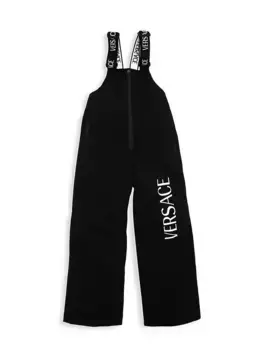 Детские лыжные брюки с логотипом Versace, черный