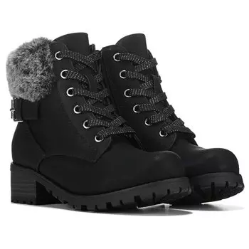 Детские меховые ботинки Rudell на шнуровке для маленьких/больших детей Dv Dolce Vita, черный