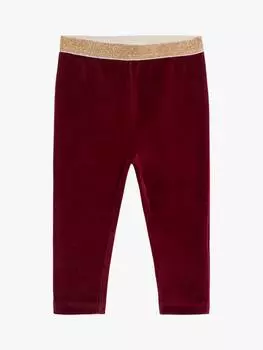Детские мягкие велюровые леггинсы JoJo Maman Bb, цвет Berry