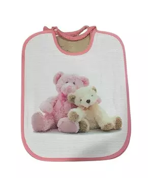 Детские нагрудники для кормления Almatex Bear Printed With Elastic In Sponge, 2 шт, розовый