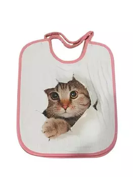 Детские нагрудники для кормления Almatex Cat Printed With Elastic In Sponge, 2 шт, розовый