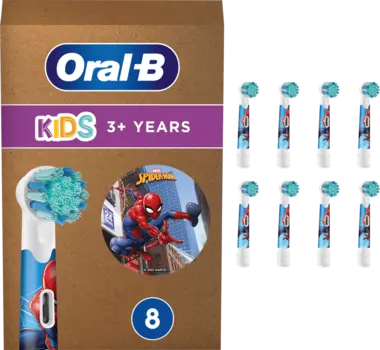 Детские насадки «Человек-Паук» от 3 лет очень мягкие 8 шт. Oral-B
