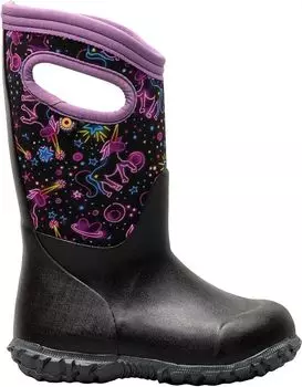 Детские непромокаемые зимние ботинки Bogs York Neon Unicorn, мультиколор