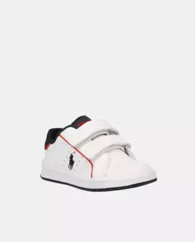 Детские низкие кеды Heritage Court в форме шлема с логотипом Polo Ralph Lauren, белый