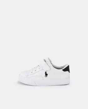 Детские низкие кроссовки Theron V PS в форме шлема с логотипом сбоку Polo Ralph Lauren, белый