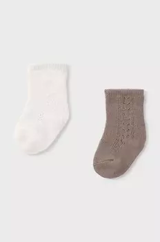 Детские носки 2 шт. Mayoral Newborn, коричневый