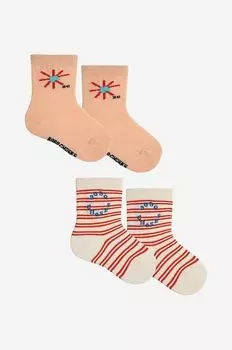 Детские носки 2 упаковки Bobo Choses, оранжевый