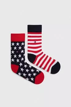 Детские носки 2 упаковки Tommy Hilfiger, мультиколор