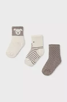 Детские носки 3 шт. Mayoral, бежевый