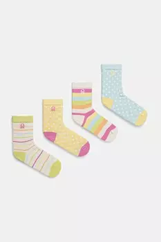Детские носки, 4 пары United Colors Of Benetton, желтый